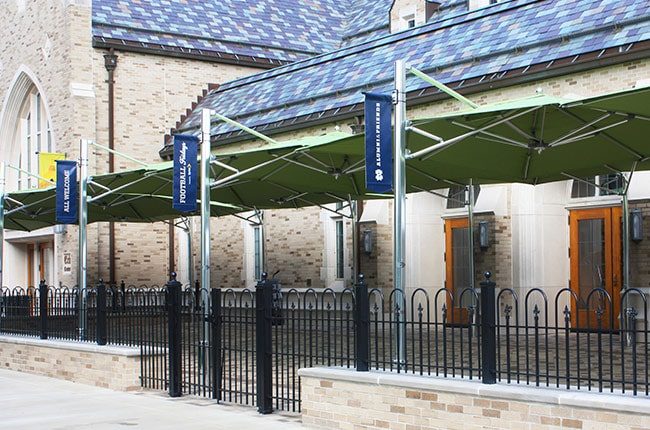 Notre Dame Eck Visitors Center Patio