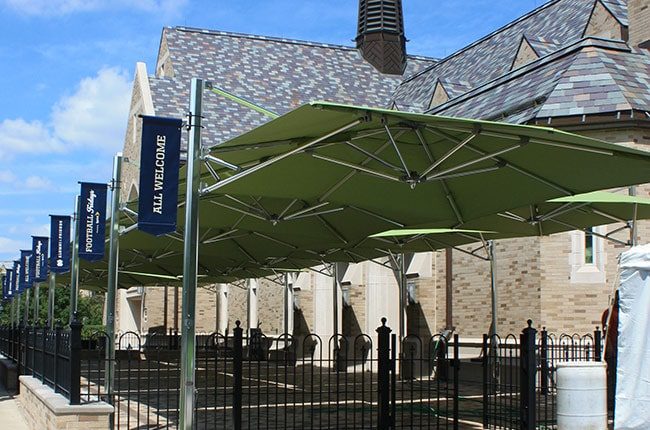 Notre Dame Eck Visitors Center Patio