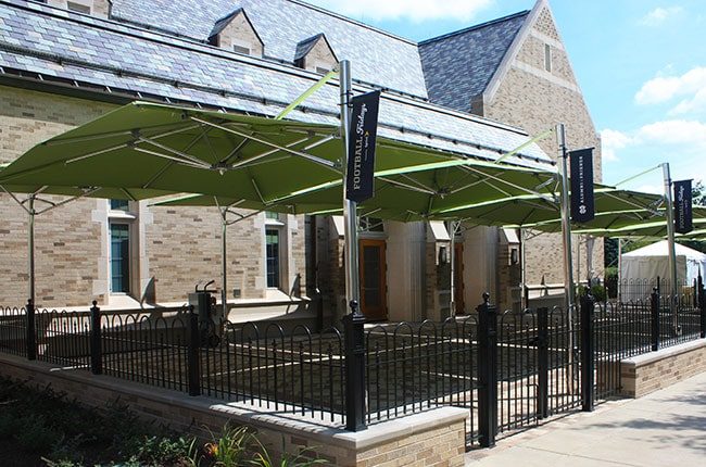 Notre Dame Eck Visitors Center Patio